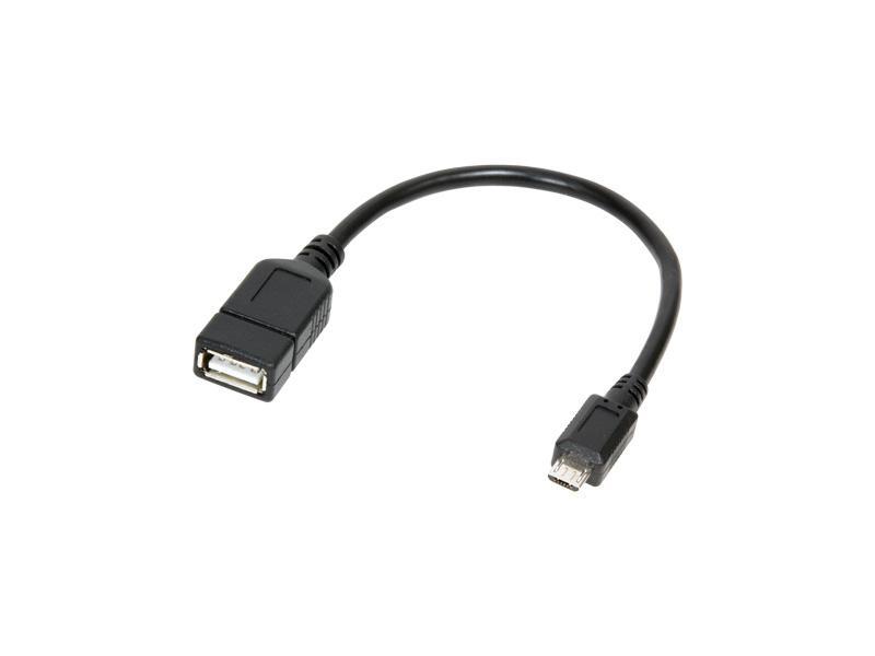 LogiLink Micro USB B/M to USB A/F OTG Adapter Kabel 0,20m (AA0035)