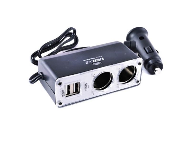 In-Car Zigaretten 2er Steckdose / Twin Socket & 2x USB