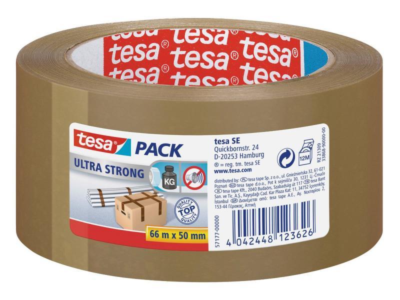 Tesa Klebeband Ultra Strong PVC 50mm/66 Meter (57177 Braun)