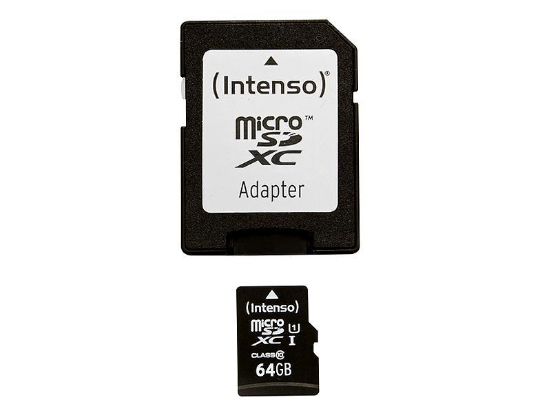 MicroSDXC 64GB Intenso Premium CL10 UHS-I +Adapter Blister