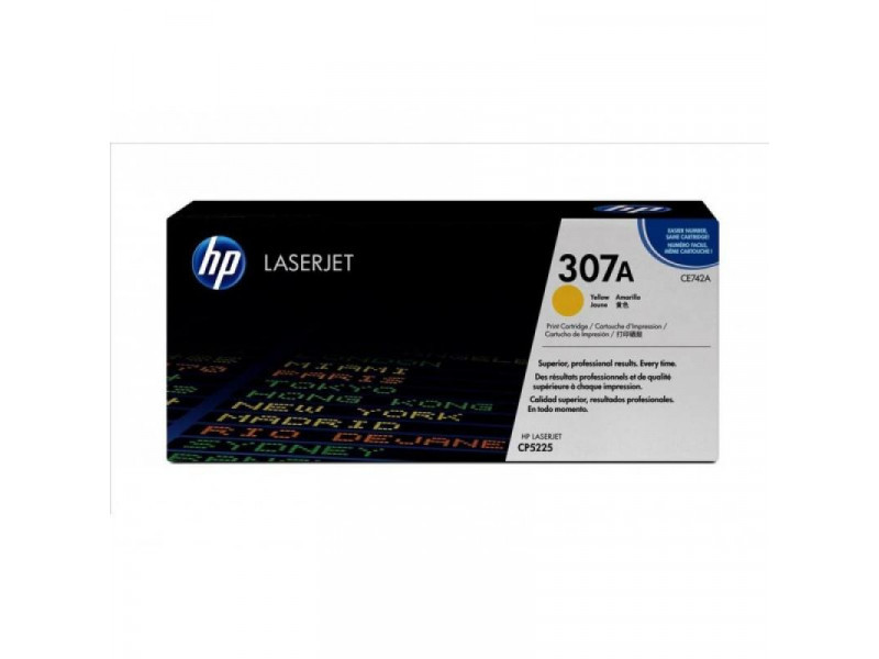 HP Tonerpatrone - 307A - CE742A - yellow CE742A