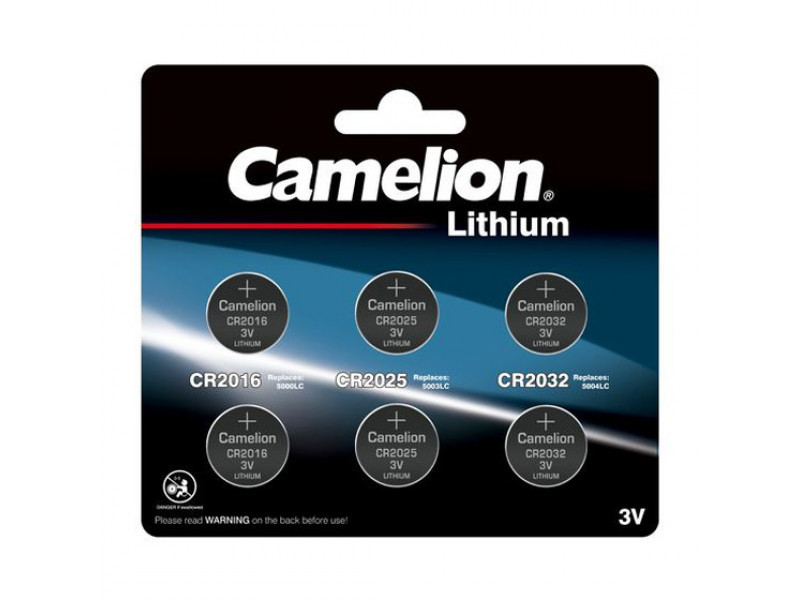 Batterie Camelion Lithium Mix Set CR2016, CR2025, CR2032 (6 St.)