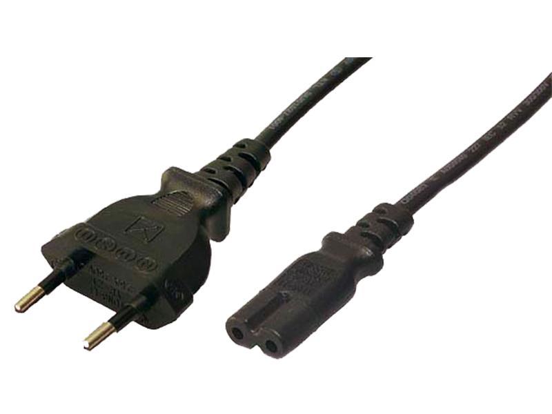 LogiLink Netzkabel Eurostecker auf Kleingerätebuchse IEC C7 1,80m (CP092)