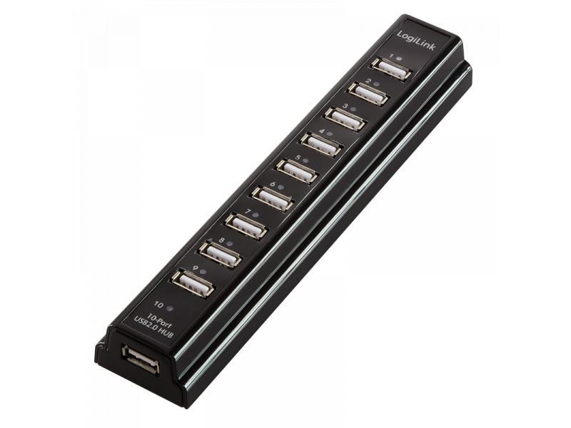 Logilink USB 2.0 HUB 10-Port mit Netzteil (UA0096)