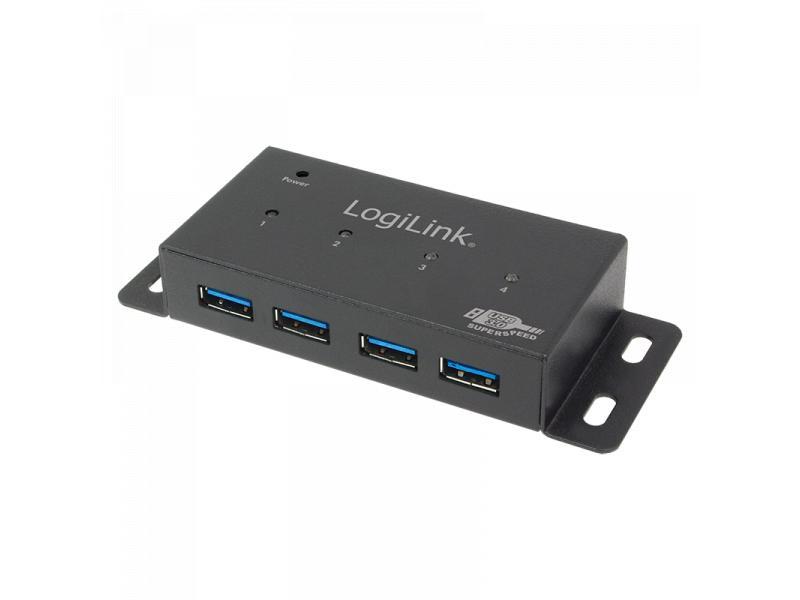 Logilink USB 3.0 HUB, 4-Port, Metall Gehäuse (UA0149)