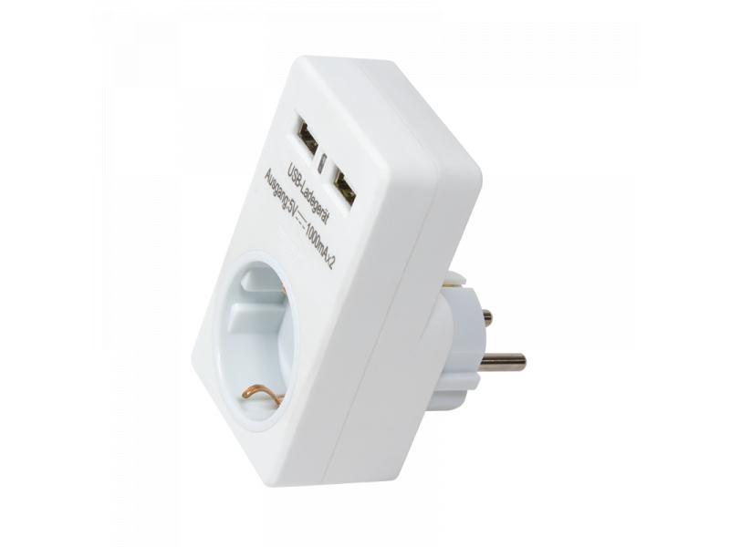 Logilink USB Steckdosenadapter, 2x USB-Port, 10W (PA0112)