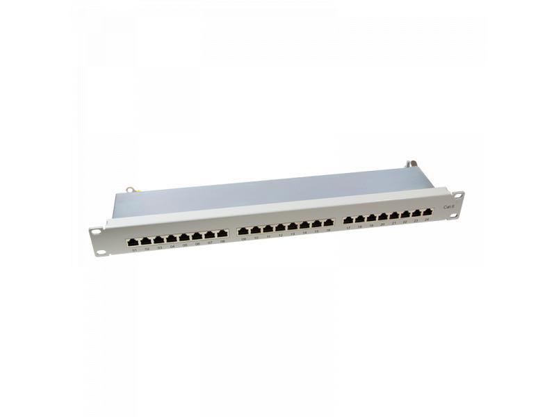 Logilink Patchpanel 19 Einbau Kat.6 STP 24 Ports, grau (NP0040A)