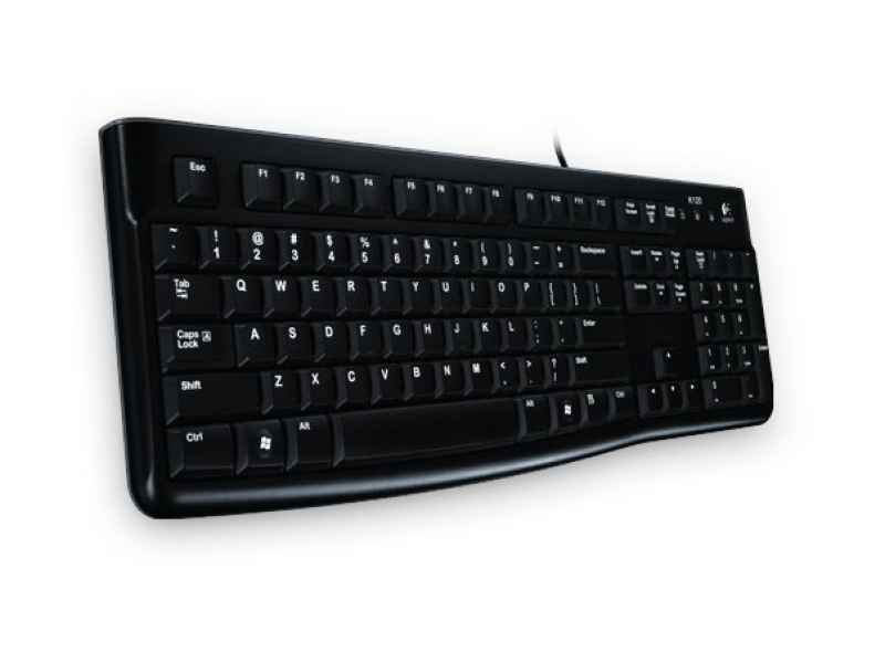 Logitech K120 USB QWERTZ Deutsch Schwarz 920-002489