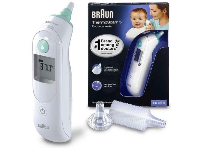 Braun IRT 6020 ThermoScan 5 Infrarot-Fieberthermometer IRT6020MNLA