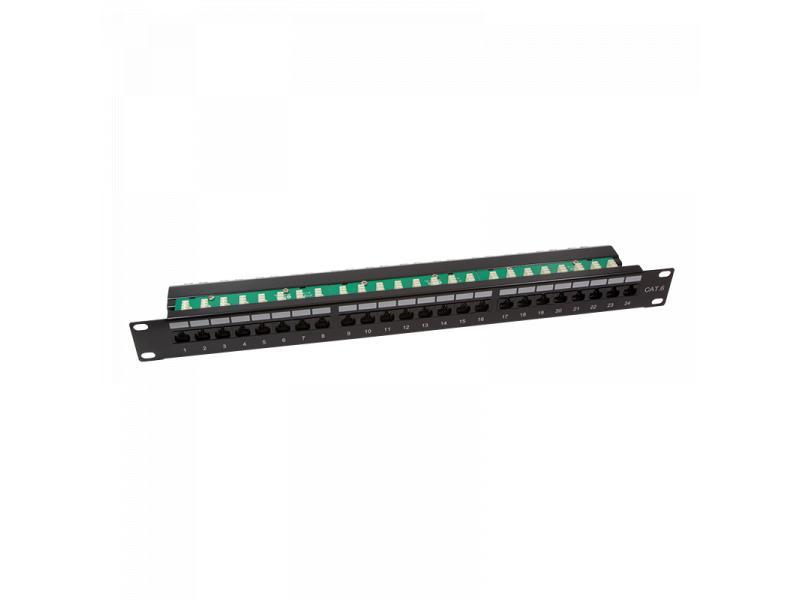 Logilink Patchpanel 19 Einbau Kat.6 UTP 24 Ports, schwarz (NP0033)