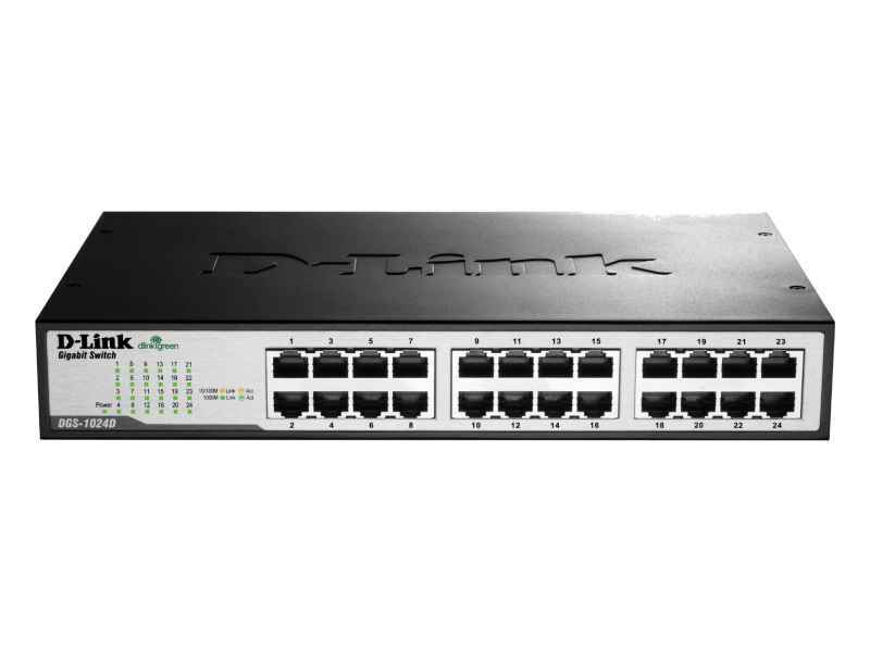 D-Link Switch - Kupferdraht 1 Gbps - 24-Port 1 HE - Rack-Modul DGS-1024D/E