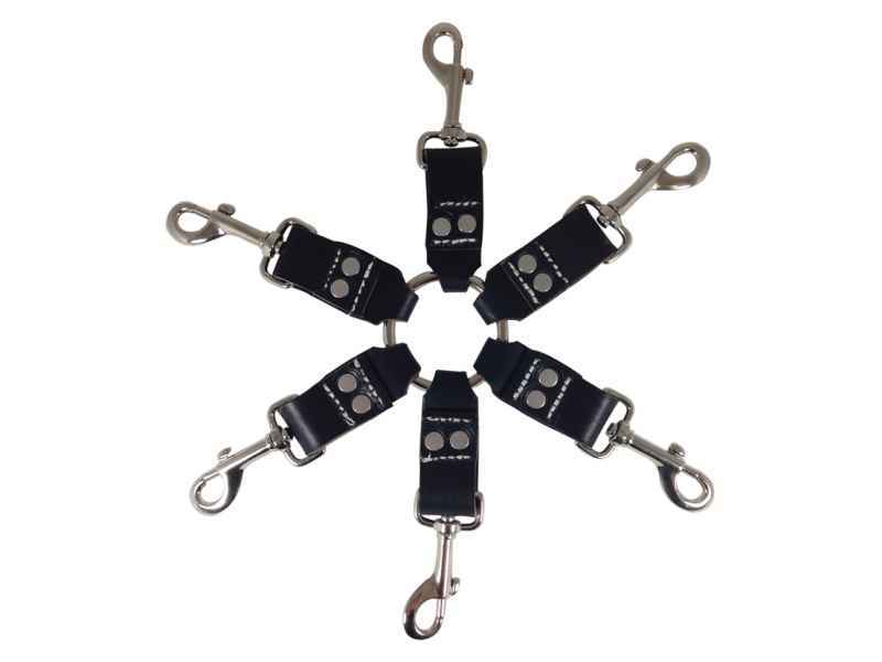 EDGE LEATHER 6-POINT HOG TIE,