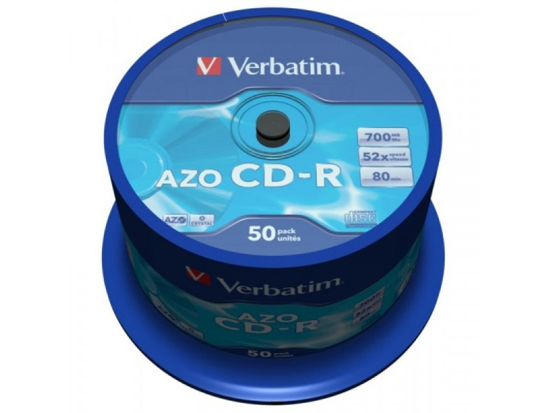 CD-R 80 Verbatim 52x DLP AZO 50er Cakebox 43343