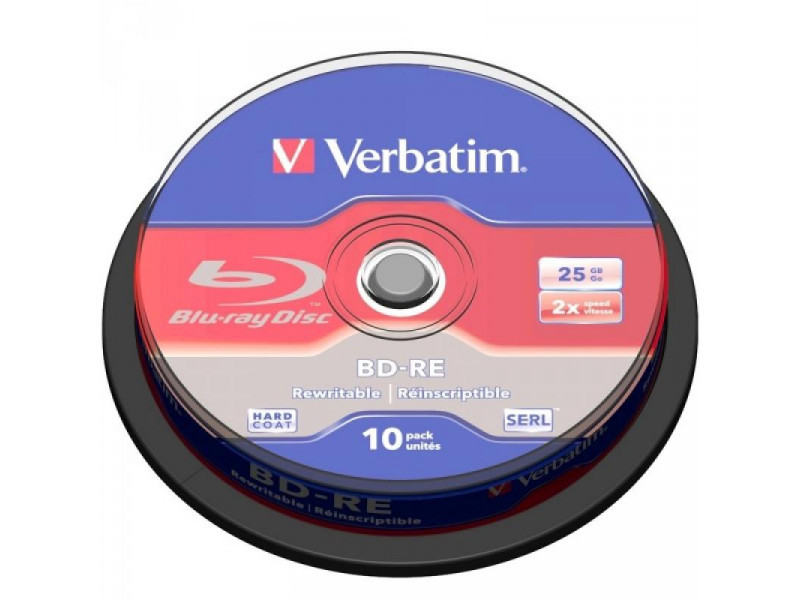 BD-RE 25GB Verbatim 2x 10er Cakebox 43694