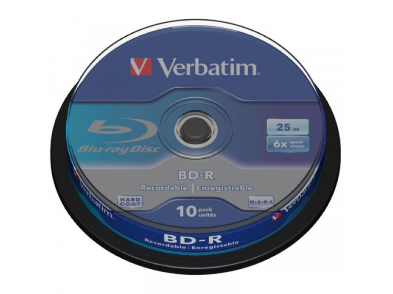 BD-R 25GB Verbatim 6x 10er Cakebox 43742