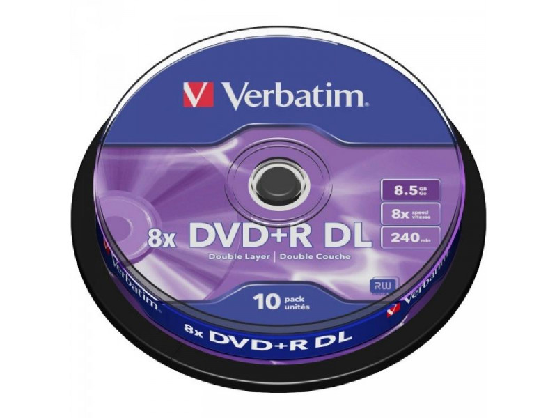 DVD+R 8.5GB Verbatim 8x DL 10 CB 43666