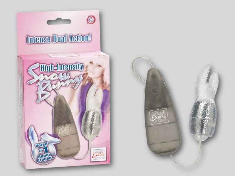 HIGH-INTENSITY SNOW BUNNY, HASE MIT VIBRO BULLET, CLEAR, 9, 5CM