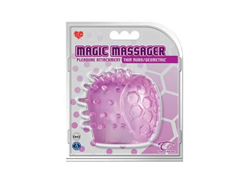 MAGIC MASSAGER PLEASURE ATTACHMENTS, THIN NUBS/GEOMETRIC, LAVE