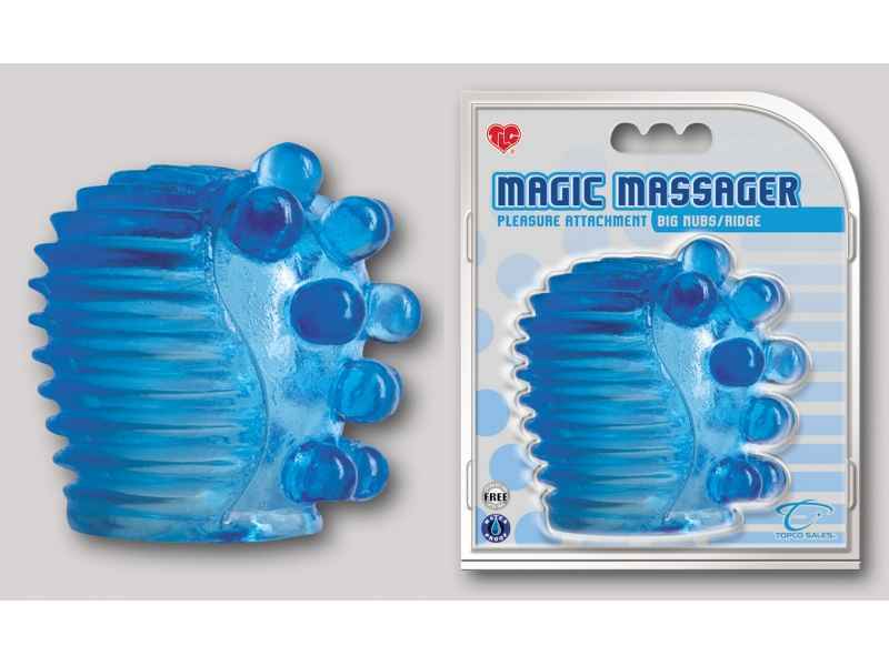 MAGIC MASSAGER PLEASURE ATTACHMENTS, BIG NUBS/RIDGE, BLAU