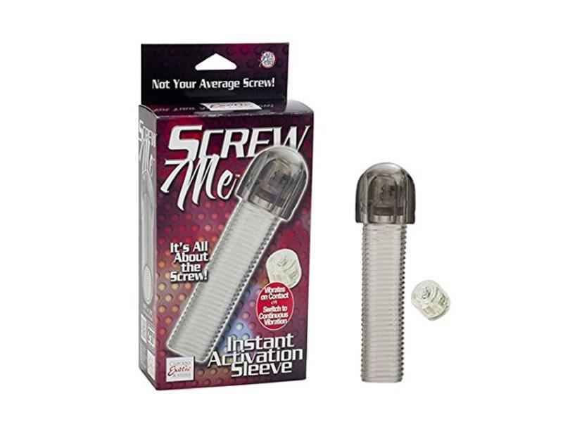 SCREW ME INSTANT ACTIVATION SLEEVE, VIBRO, SMOKE, 17, 3CM X4, 5CM