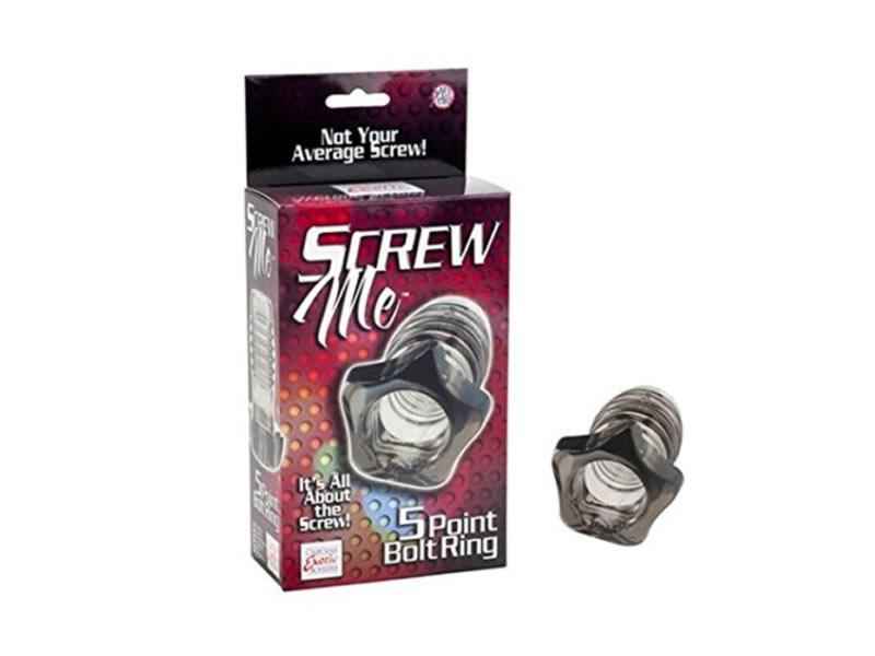 SCREW ME 5 POINT BOLT RING, ENHANCER RING, SMOKE, 5CM X 7CM