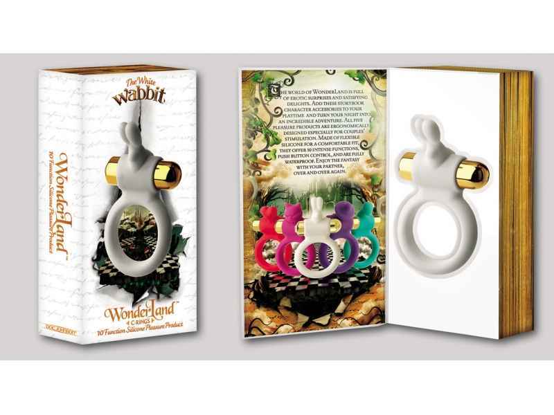 WONDERLAND C-RING, 10 FUNKTIONEN, THE WHITE WABBIT, WEISS