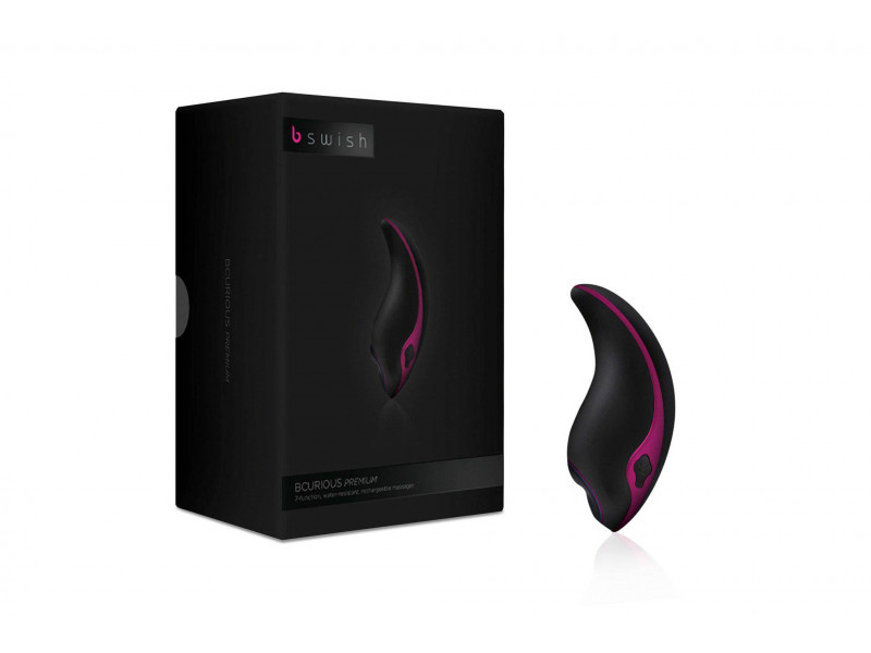 BCURIOUS RECHARGEABLE MASSAGER, 7 FUNKT. , SILIKON, SCHWARZ, 10CM