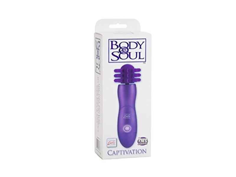 BODY & SOUL CAPTIVATION MASSAGER, ROTIEREND, SILIKON, LILA, 19CM