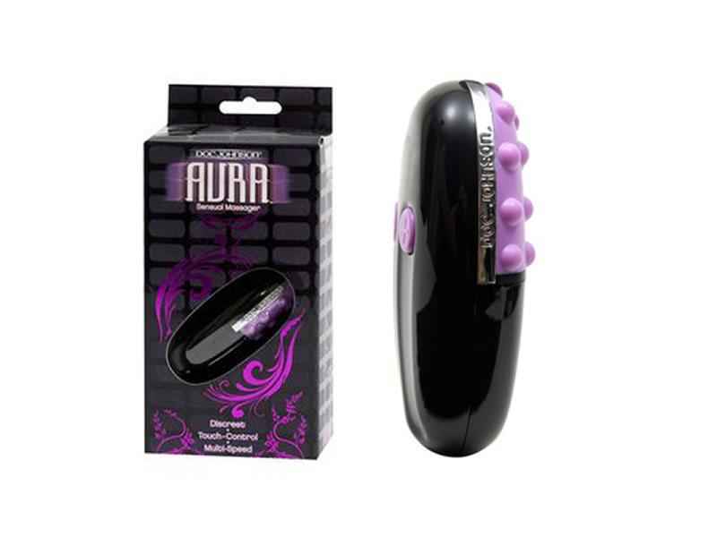 AURA MASSAGER, VIBRO, MIT BATTERIEN, SCHWARZ/LILA, 8, 5 X 4, 3CM