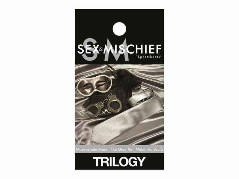 SEX & MISCHIEF TRILOGY KIT, 3ER SET IM BEUTEL, SILBER / GRAU