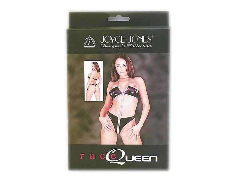 JOYCE JONES RACE QUEEN, BIKINI, KUNSTLEDER, SCHWARZ/SILBER