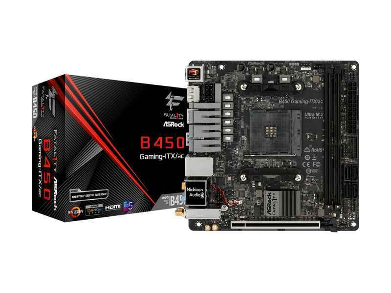 ASRock B450 Gaming-ITX/ac AMD AM4 ITX retail  90-MXB870-A0UAYZ