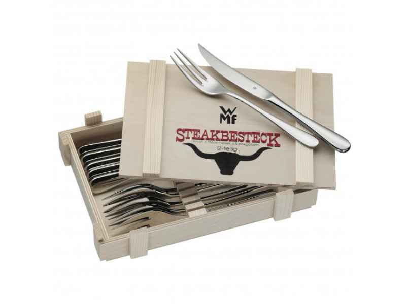 WMF Steakbesteck 12-tlg in Holzkiste 12.8023.9990