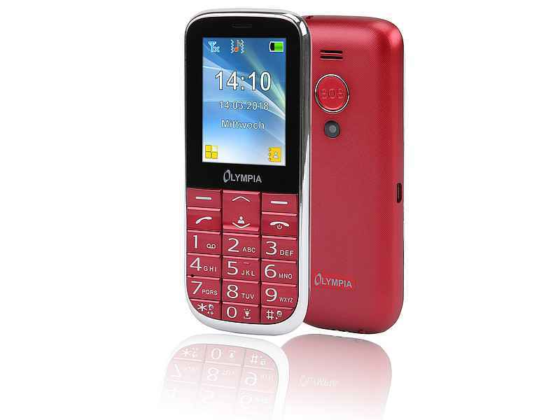 Olympia Joy II 6,1 cm (2.4 Zoll) 64 g Rot Camera phone 2220