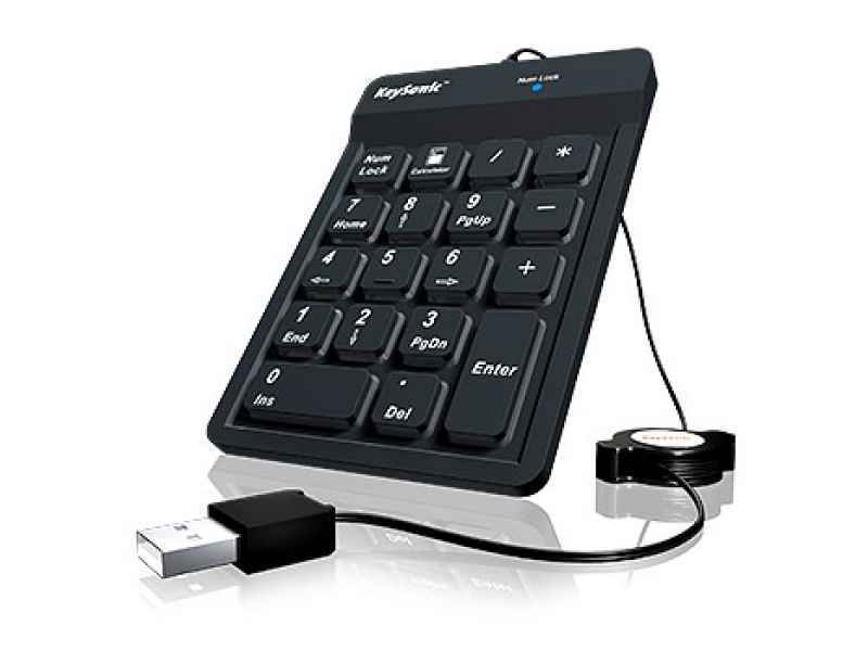 KeySonic ACK-118BK Numerische Tastatur USB Universal Schwarz 22084