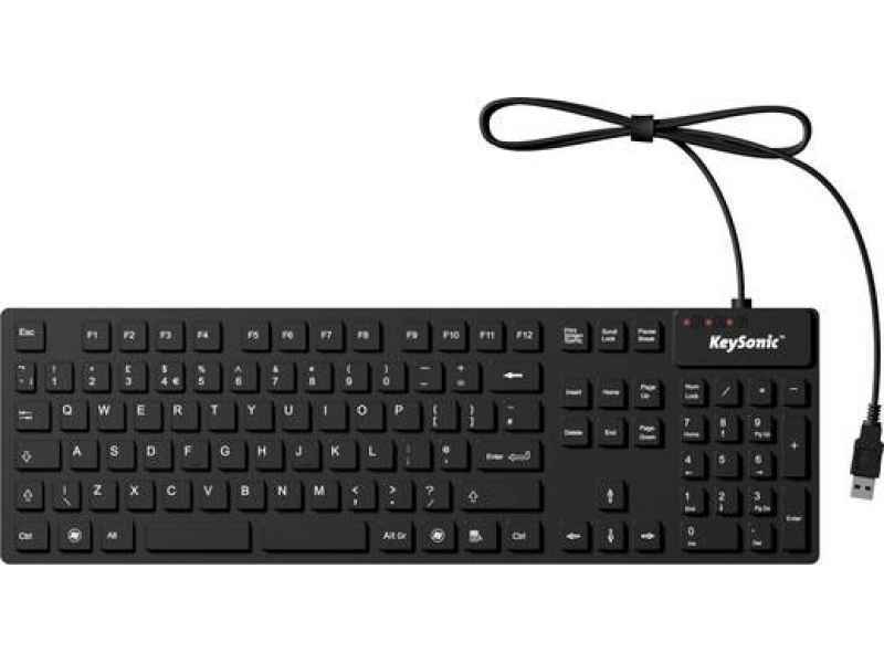 Tas Keysonic KSK-8030IN (UK) Industrietastatur 105T black bulk 28084