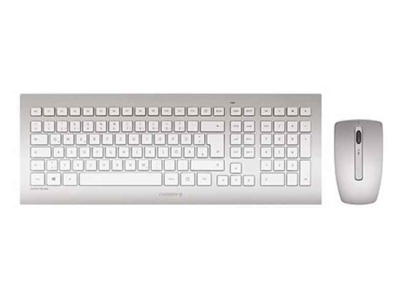 Cherry DW 8000 RF Wireless QWERTZ Deutsch Silber-Weiß JD-0310DE