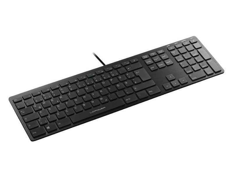 LC Power LC-KEY-5B-ALU Tastatur USB QWERTZ Deutsch Schwarz LC-KEY-5B-ALU