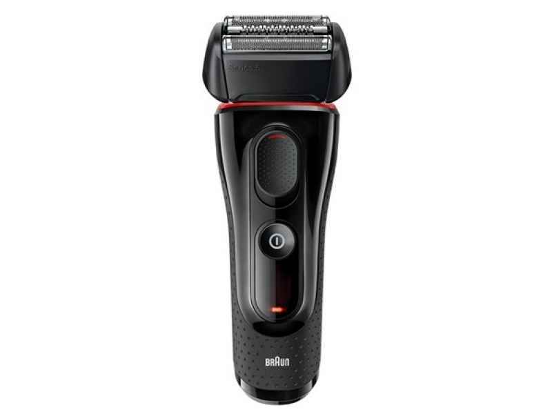 Braun Rasierer 5030s Series 5 + EN 10 Nasen-Ohr Trimmer Schwarz/Rot