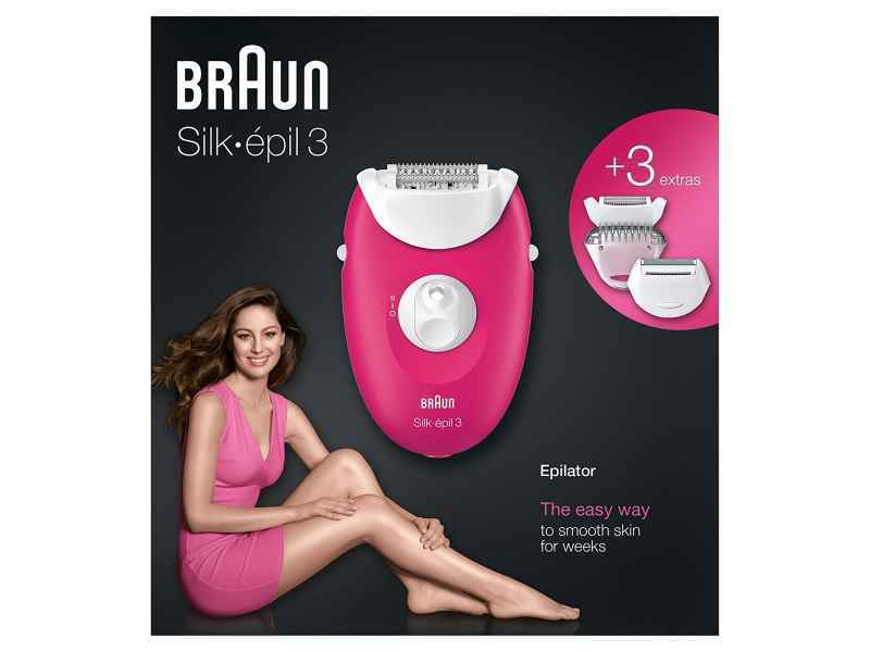 Braun Silk-épil 3 Epilator SE3-410 pink-weiss