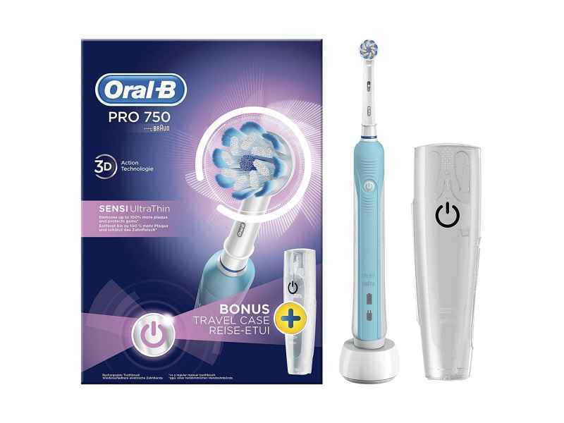 Oral-B Zahnbürste PRO 750 SENSI UltraThin + Reiseetui