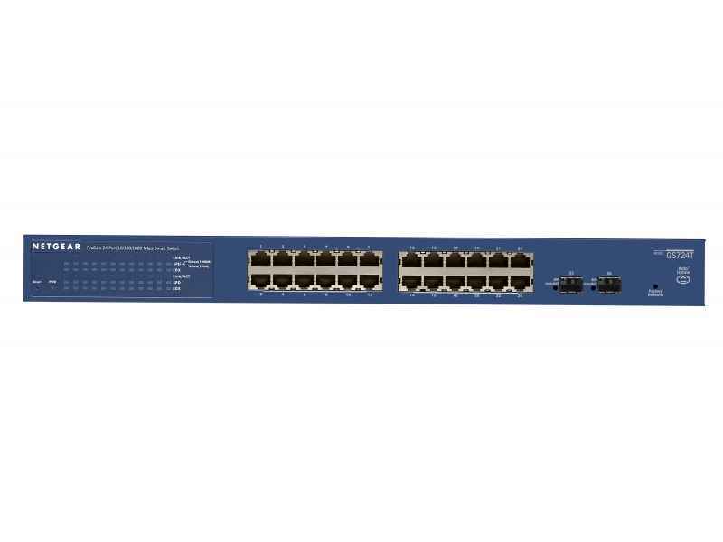 NETGEAR Switch Desktop Pro Safe 24-port 10/100/1000 GS724T-400EUS