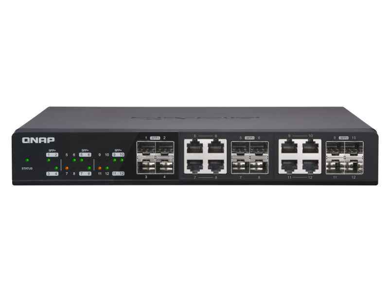 Qnap Switch 12-port (4x10 Gigabit SFP + 8 C 10G-Bit SFP) QSW-1208-8C