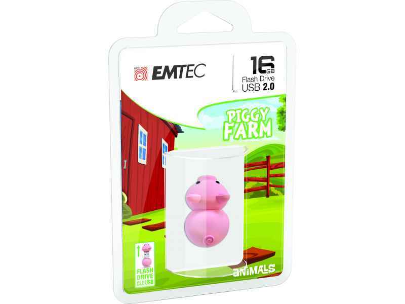 USB FlashDrive 16GB EMTEC Blister Animalitos (Animals Piggy)