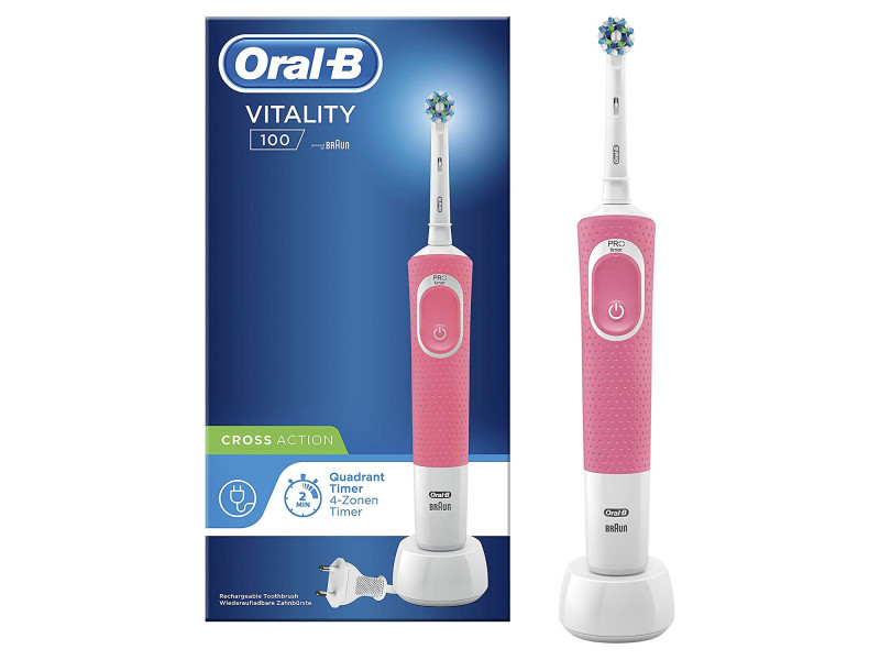 Oral-B Vitality 100 Cross Action pink Box