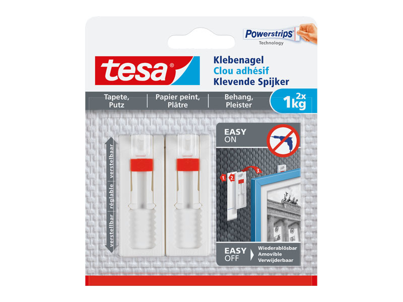 Tesa Verstellbarer Klebenagel 2x 1,0kg (77774-00000)