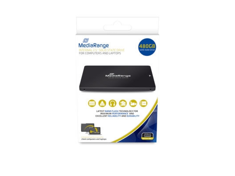 MediaRange SSD 480GB USB 2.5 Intern Schwarz MR1003