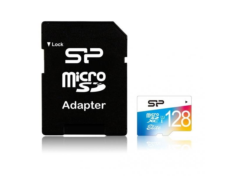 Silicon Power MicroSDXC 128GB UHS-1 Elite/cl.10 w/Adap SP128GBSTXBU1V20SP