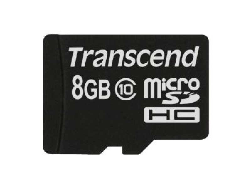 Transcend MicroSD Card  8GB SDHC Cl.10 (ohne Adapter) TS8GUSDC10