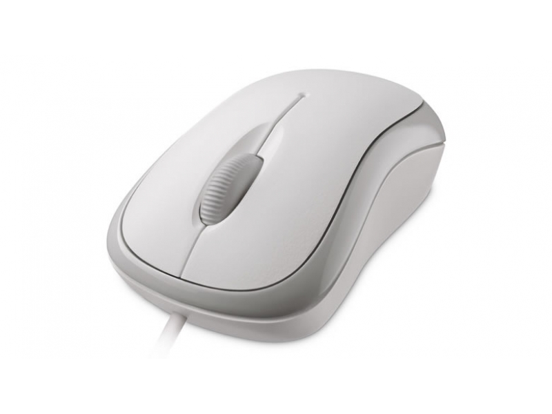 Maus Microsoft L2 Basic Optical Mouse Mac/Win USB White P58-00058